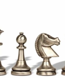 Jeu d'Échecs Grand Staunton - Échiquier en bois de Bruyère et Bois d'Orme avec tiroir & Pièces en laiton massif