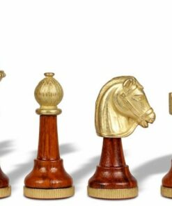 Jeu d'Échecs Classique - Échiquier en bois et Albâtre de Toscane avec tiroir & Pièces en métal et bois