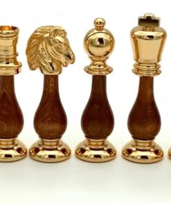 Jeu d'Échecs Grand Oriental - Échiquier en Bois de Bruyère et Bois d'Orme & Pièces en bois et laiton massif