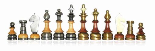 Jeu d'Echecs "Stylisé" en Bois et Laiton Massif