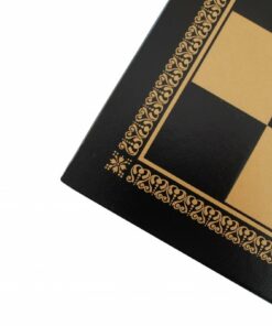 Jeu d'Échecs Jazz vs Rock - Échiquier en similicuir & Pièces en résine