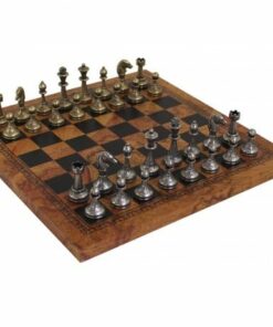 Jeu d'Échecs Cute Flowered & Globe Terrestre - Échiquier en similicuir & Pièces en métal