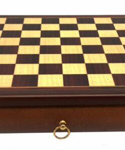 Jeu d'Échecs Flowered en bois et métal