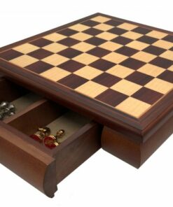 Jeu d'Échecs Flowered en bois et métal