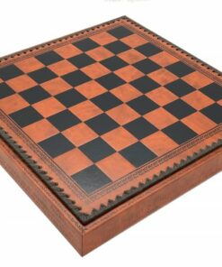 Jeu d'Échecs Egyptien - Échiquier - Backgammon et Jeu de dames en similicuir & Pièces en métal