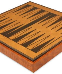 Jeu d'Échecs Mary Stuart - Échiquier - Backgammon et Jeu de dames en similicuir & Pièces en métal