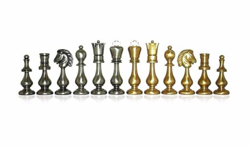 Jeu d'Echecs "Large Oriental" en Laiton Massif