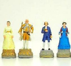 Jeu d'Echecs en Etain Peint à la Main