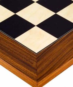 Echiquier En Bois d'Erable et Bordure en Racine de Palissandre