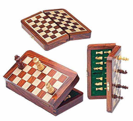 Ensemble Magnétique de Voyage en Bois