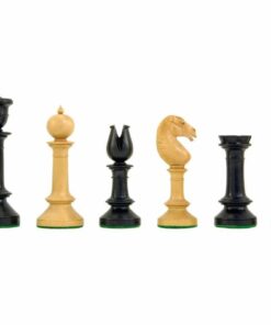 Jeu d'Échecs Nord Upright en Bois d'Ébène et Bois de Buis