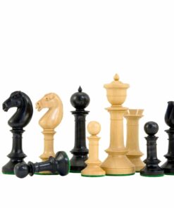 Jeu d'Échecs Nord Upright en Bois d'Ébène et Bois de Buis