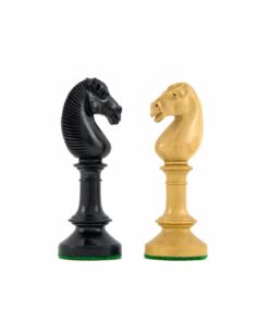 Jeu d'Échecs Nord Upright en Bois d'Ébène et Bois de Buis
