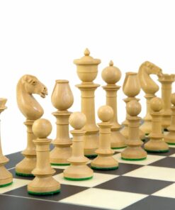 Jeu d'Échecs Nord Upright en Bois d'Ébène et Bois de Buis