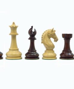 Jeu d'Échecs La Valletta en Bois de Buis et Bois Rouge