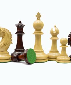 Jeu d'Échecs La Valletta en Bois de Buis et Bois Rouge