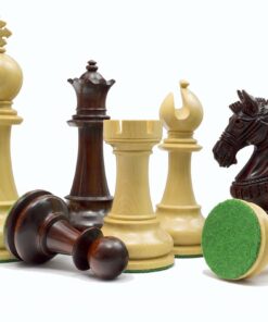 Jeu d'Échecs La Valletta en Bois de Buis et Bois Rouge