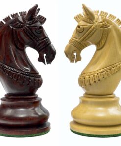 Jeu d'Échecs La Valletta en Bois de Buis et Bois Rouge