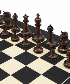 Jeu d'Échecs La Valletta en Bois de Buis et Bois Rouge