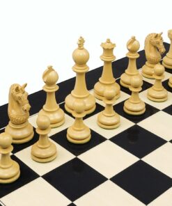 Jeu d'Échecs La Valletta en Bois de Buis et Bois Rouge