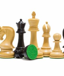 Jeu d'Échecs série Leningrad en Bois de Buis et Bois de Buis ébonisé