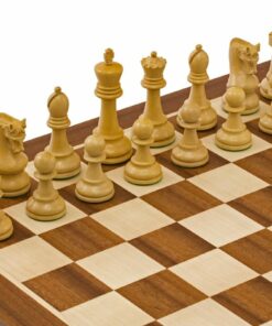 Jeu d'Échecs série Leningrad en Bois de Buis et Bois de Buis ébonisé