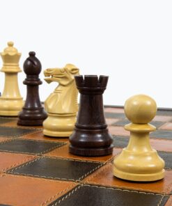 Jeu d'Échecs Modica en Bois de Rose et Bois de Buis