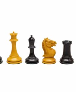 Jeu d'Échecs Harrwitz en Bois de Buis noir et Bois de Buis Vieilli