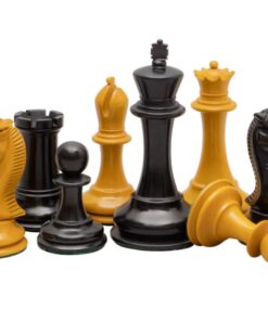 Jeu d'Échecs Harrwitz en Bois de Buis noir et Bois de Buis Vieilli