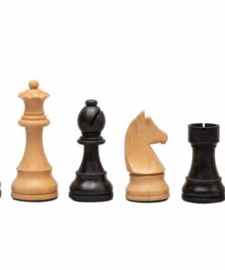 Jeu d'Échecs Down Head en Bois de Buis et Bois de Buis ébonisé