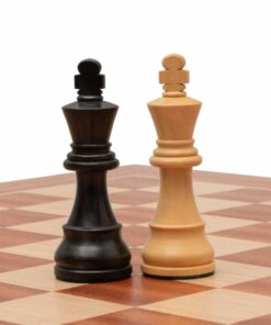 Jeu d'Échecs Down Head en Bois de Buis et Bois de Buis ébonisé