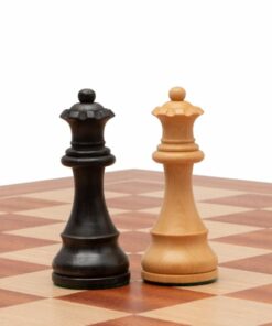Jeu d'Échecs Down Head en Bois de Buis et Bois de Buis ébonisé