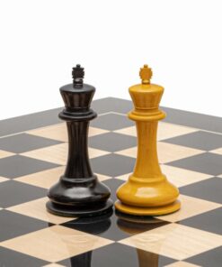 Jeu d'Échecs Harrwitz Staunton en Bois d'Ébène et Bois de Buis vieilli
