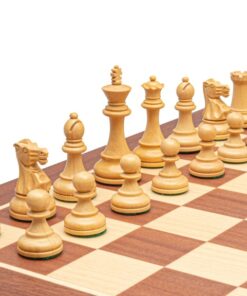 Jeu d'Échecs Anglais en Bois de Buis et Bois de Buis ébonisé