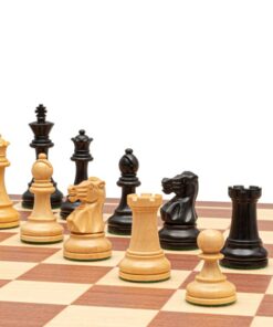 Jeu d'Échecs Anglais en Bois de Buis et Bois de Buis ébonisé