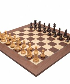 Jeu d'Échecs Windsor de Luxe - Échiquier en bois de Palissandre de Montgoy et Érable & Pièces en bois de Rose et bois de Buis