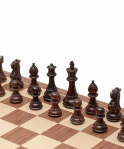 Jeu d'échecs Classic Staunton de luxe - Échiquier en bois de rose et noyer & Pièces en Acacia et Bois de Buis