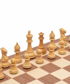 Jeu d'échecs Classic Staunton de luxe - Échiquier en bois de rose et noyer & Pièces en Acacia et Bois de Buis