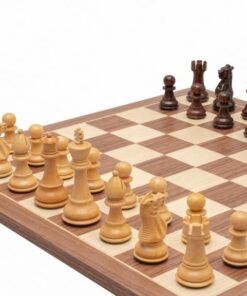 Jeu d'échecs Classic Staunton de luxe - Échiquier en bois de rose et noyer & Pièces en Acacia et Bois de Buis