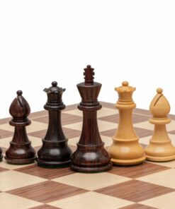 Jeu d'échecs Classic Staunton de luxe - Échiquier en bois de rose et noyer & Pièces en Acacia et Bois de Buis