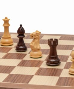 Jeu d'échecs Classic Staunton de luxe - Échiquier en bois de rose et noyer & Pièces en Acacia et Bois de Buis