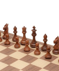 Jeu d'échecs Trapani - Échiquier en Erable et Noyer & Pièces en Acacia et Bois de Buis