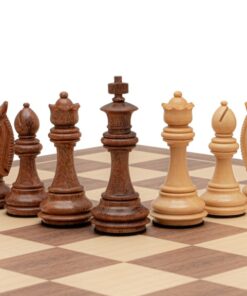 Jeu d'échecs Trapani - Échiquier en Erable et Noyer & Pièces en Acacia et Bois de Buis