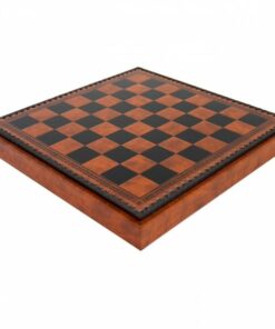 Jeu d'Échecs Classique - Échiquier - Backgammon et Jeu de dames en similicuir avec rangement & Pièces en bois et métal