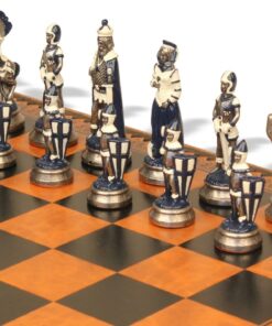 Jeu d'Échecs Mary Stuart - Échiquier - Backgammon et Jeu de dames en similicuir & Pièces en métal