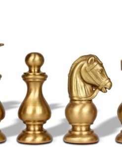 Jeu d'Échecs Garde Française - Échiquier en bois de Bruyère et Bois d'Orme avec tiroir & Pièces en laiton massif