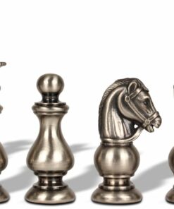 Jeu d'Échecs Garde Française - Échiquier en bois de Bruyère et Bois d'Orme avec tiroir & Pièces en laiton massif