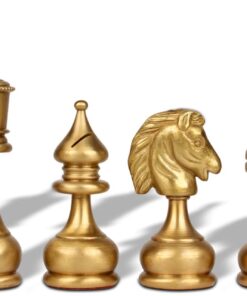 Jeu d'Échecs Grand ensemble Perse - Échiquier - Backgammon et Jeu de dames en similicuir & Pièces en laiton massif