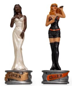 Jeu d'Échecs Jazz vs Rock - Échiquier en similicuir & Pièces en résine