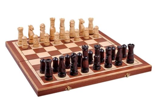 162-1-Ensemble-Mars-Jeu-Echecs-Bois-érable-Echiquier-Pliant-Bois-Hêtre